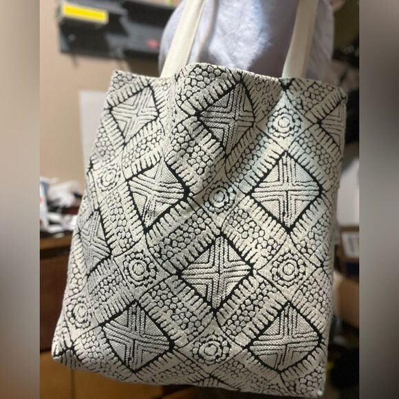 CRYPTON Soft Jacquard Upholstery Fabric Reusable Tote Bag - Picture 2 of 14